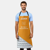 Business Logo Color Block Pattern Name Title Schürze (Getragen)