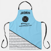 Business Logo Color Block Pattern Name Title Schürze (Vorderseite)