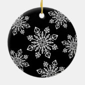 Business Logo Company Name Snowflake Christmas Keramik Ornament (Hinten)