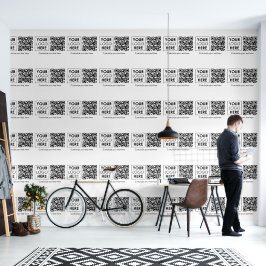 Business Logo Company Simple QR Code Text Office Tapete