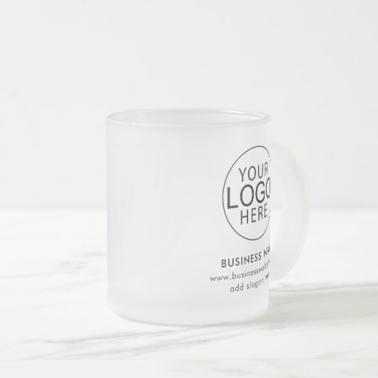 Business Logo Corporate Promotional Swag Custom Mattglastasse (VorderseiteRechts)