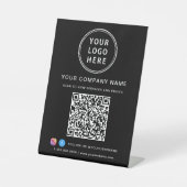 Business Logo Create Your QR Code Social Media Sockelschild (Vorderseite)