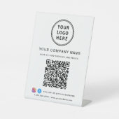 Business Logo Create Your QR Code Social Media Sockelschild (Vorderseite)
