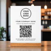 Business Logo Create Your QR Code White Acrylschild