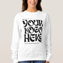 Business Logo Custom Groovy Retro Simple Sweatshirt