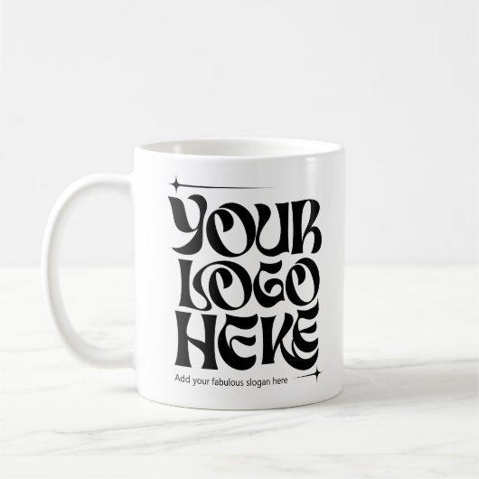Business Logo Custom Groovy Stars Kaffeetasse (Links)