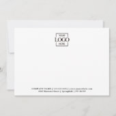 Business Logo Custom Personalized Modern Flat Mitteilungskarte (Vorderseite)