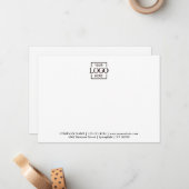 Business Logo Custom Personalized Modern Flat Mitteilungskarte (Vorderseite/Rückseite Beispiel)