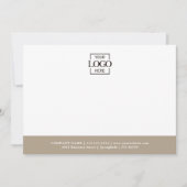 Business Logo Custom Personalized Modern Flat Mitteilungskarte (Vorderseite)