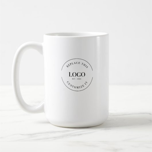 Business-Logo Custom QR-Website beruflich Kaffeetasse (Links)