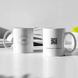 Business-Logo Custom QR-Website beruflich Kaffeetasse