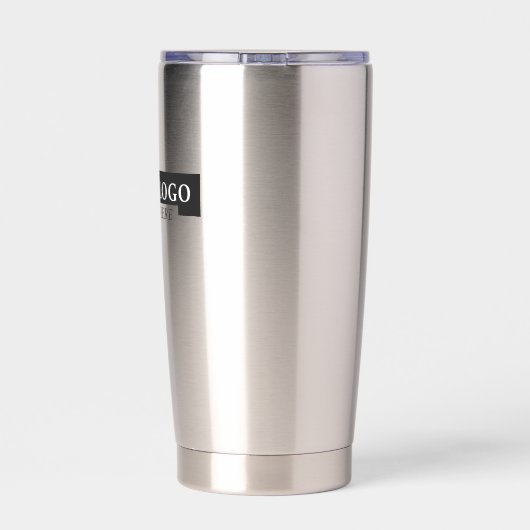 Business-Logo Custom QR-Website Beruflich Thermobecher (Rückseite)