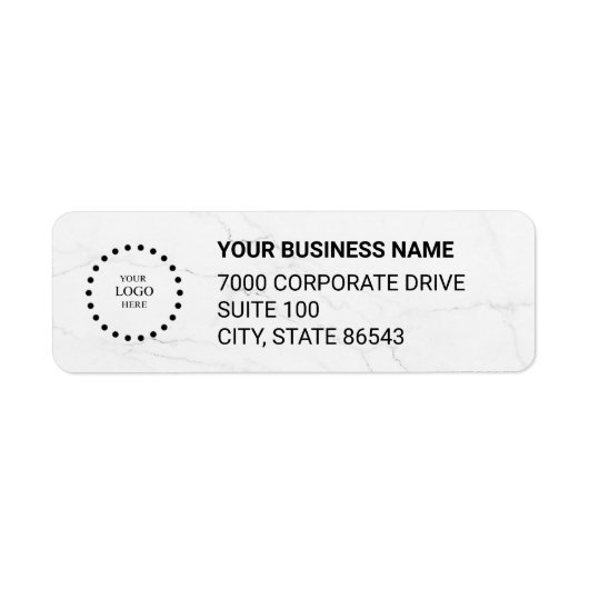Business Logo Custom Return Address Label (Vorne)