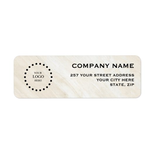 Business Logo Custom Return Address Label (Vorne)