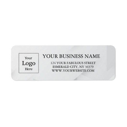 Business Logo Custom Return Address Label (Vorne)