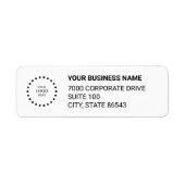 Business Logo Custom Return Address Label (Vorne)