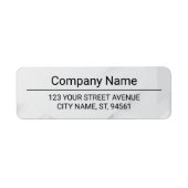 Business Logo Custom Return Address Label (Vorne)
