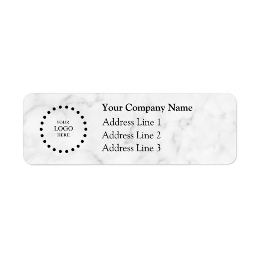 Business Logo Custom Return Address Label (Vorne)