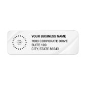 Business Logo Custom Return Address Label (Vorne)