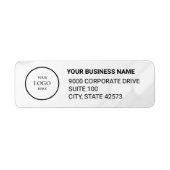 Business Logo Custom Return Address Label (Vorne)