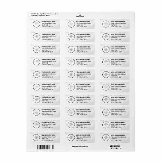 Business Logo Custom Return Address Label (Vorne)