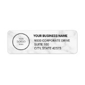 Business Logo Custom Return Address Label (Vorne)