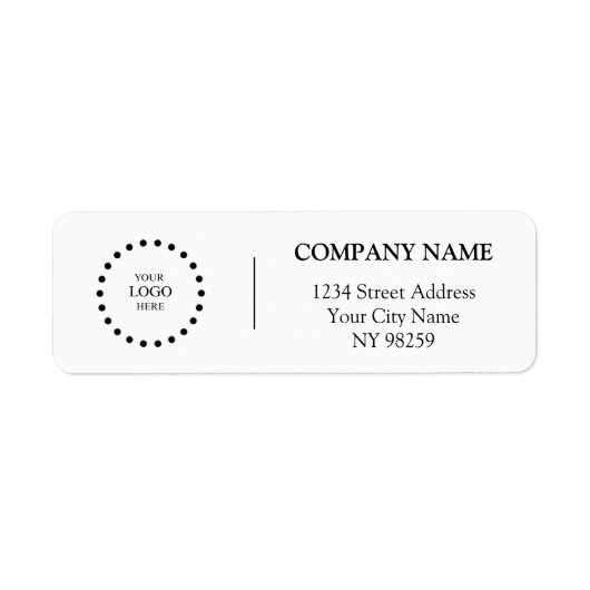 Business Logo Custom Return Address Label (Vorne)