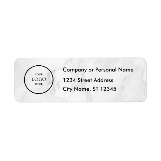 Business Logo Custom Return Address Label (Vorne)