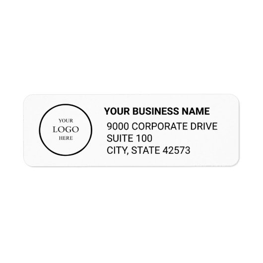 Business Logo Custom Return Address Label (Vorne)