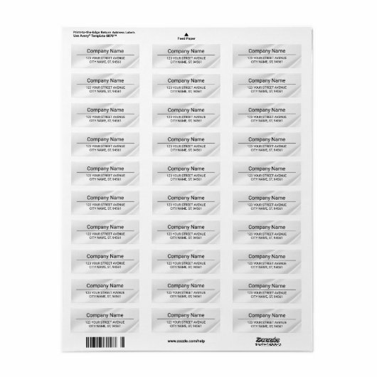 Business Logo Custom Return Address Label (Vorne)