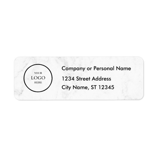 Business Logo Custom Return Address Label (Vorne)