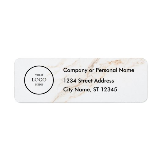 Business Logo Custom Return Address Label (Vorne)