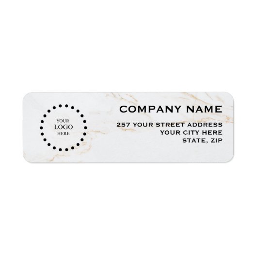 Business Logo Custom Return Address Label (Vorne)
