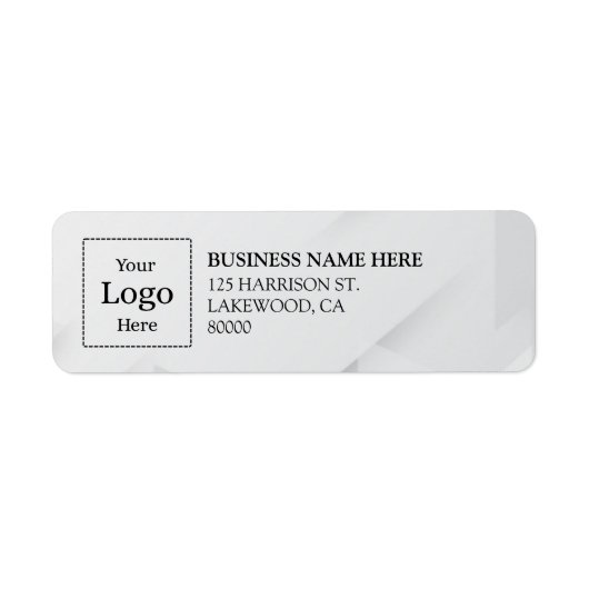 Business Logo Custom Return Address Label (Vorne)