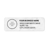 Business Logo Custom Return Address Label (Vorne)