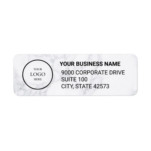 Business Logo Custom Return Address Label (Vorne)
