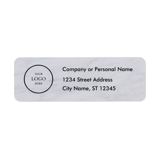 Business Logo Custom Return Address Label (Vorne)