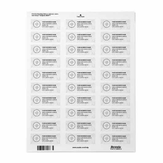 Business Logo Custom Return Address Label (Vorne)