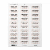 Business Logo Custom Return Address Label (Vorne)