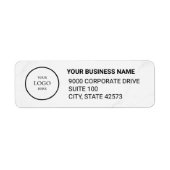 Business Logo Custom Return Address Label (Vorne)