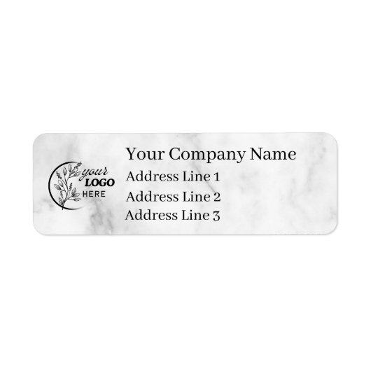 Business Logo Custom Return Address Label (Vorne)