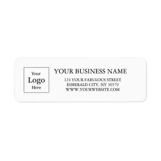 Business Logo Custom Return Address Label (Vorne)