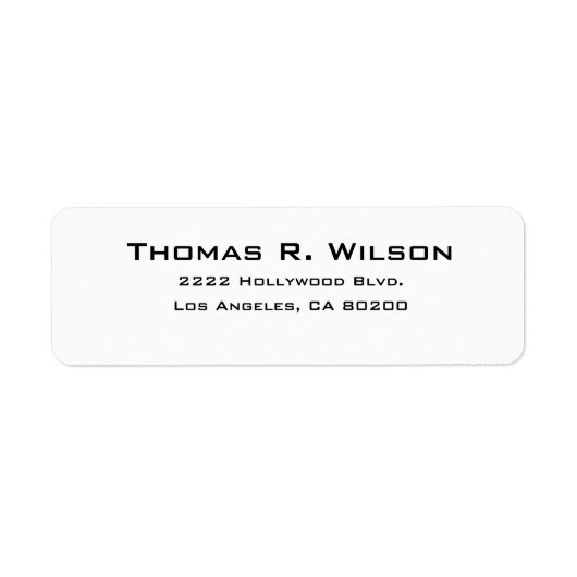 Business Logo Custom Return Address Label (Vorne)