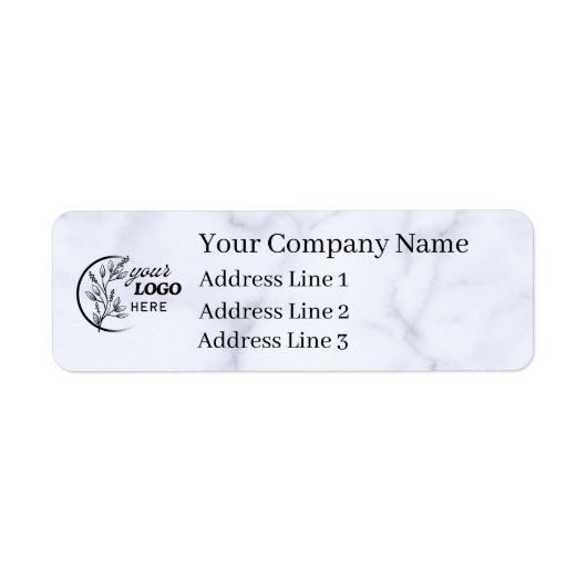Business Logo Custom Return Address Label (Vorne)