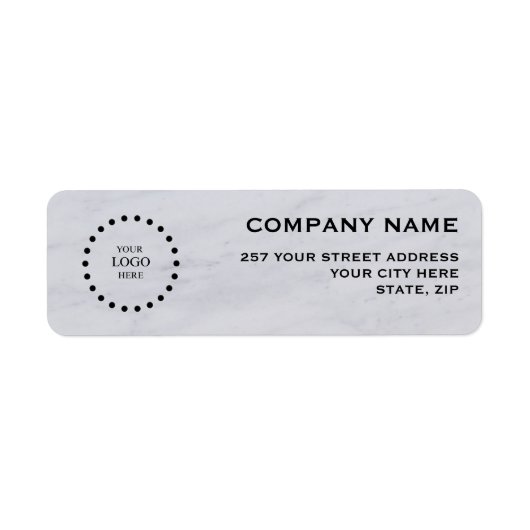 Business Logo Custom Return Address Label (Vorne)