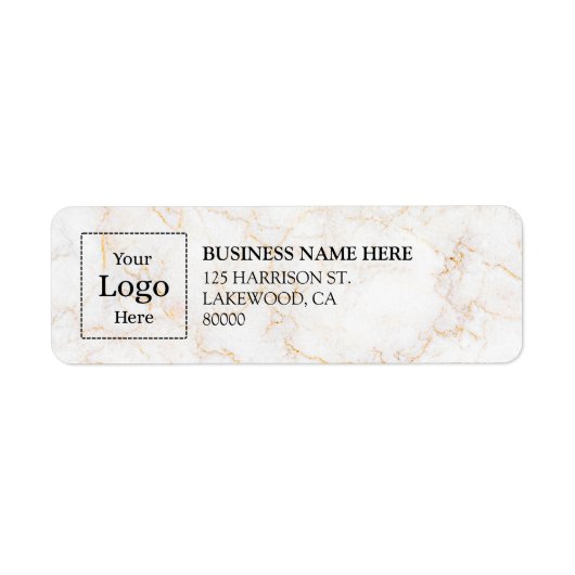 Business Logo Custom Return Address Label (Vorne)