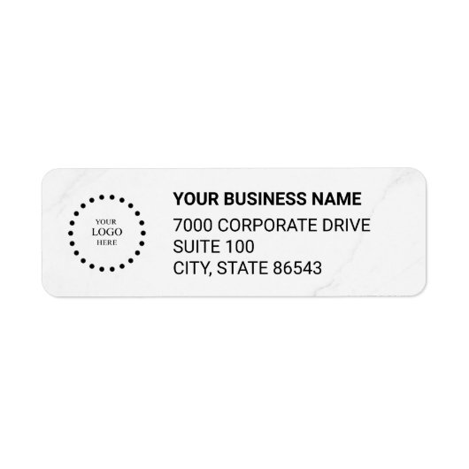 Business Logo Custom Return Address Label (Vorne)