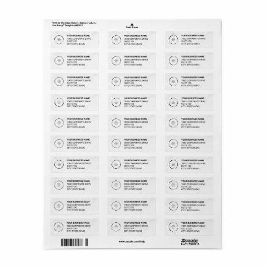 Business Logo Custom Return Address Label (Vorne)