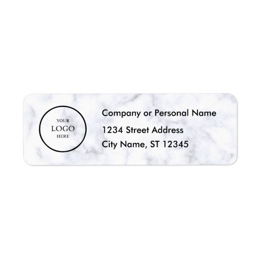 Business Logo Custom Return Address Label (Vorne)