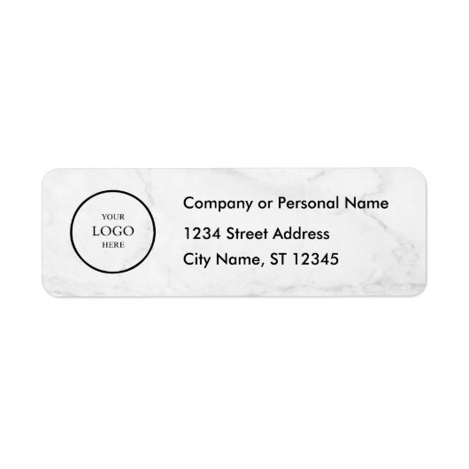 Business Logo Custom Return Address Label (Vorne)